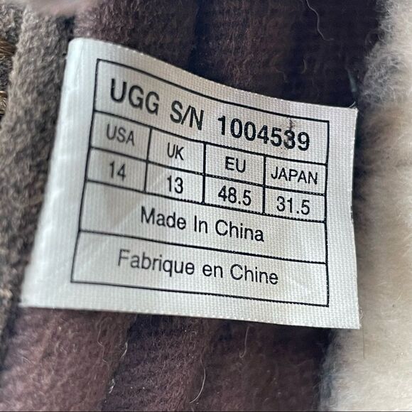UGG  Ascot Brown Wool Slippers - Picture 5 of 5
